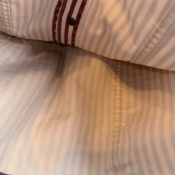 EUC Madewell Stretch Denim Straight Mini Skirt in Luca Stripe Size 23 - Picture 7 of 9